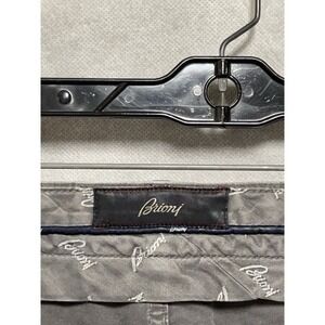 Brioni Pants Men 42x29.5 Gray Livigno Italy Chinos Slacks Designer Preppy Casual